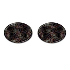 Geometry Mathematics Fractals 3d Cufflinks (oval) by Wegoenart