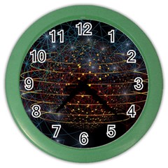 Network Abstract Connection Color Wall Clock by Wegoenart