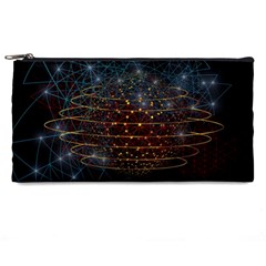 Network Abstract Connection Pencil Cases by Wegoenart