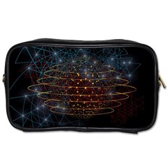 Network Abstract Connection Toiletries Bag (two Sides) by Wegoenart