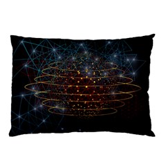 Network Abstract Connection Pillow Case (two Sides) by Wegoenart