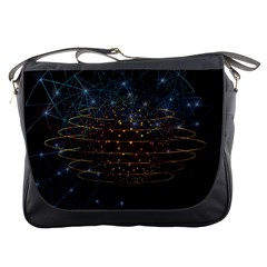 Network Abstract Connection Messenger Bag by Wegoenart