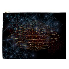 Network Abstract Connection Cosmetic Bag (xxl) by Wegoenart