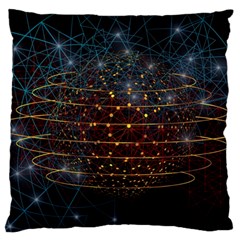 Network Abstract Connection Standard Flano Cushion Case (two Sides) by Wegoenart