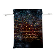 Network Abstract Connection Lightweight Drawstring Pouch (l)