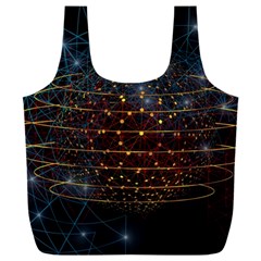 Network Abstract Connection Full Print Recycle Bag (xxl) by Wegoenart