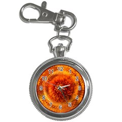 Abstract Dahlia Orange Autumn Key Chain Watches by Wegoenart