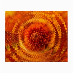 Abstract Dahlia Orange Autumn Small Glasses Cloth by Wegoenart