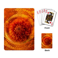 Abstract Dahlia Orange Autumn Playing Cards Single Design (rectangle) by Wegoenart