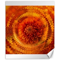 Abstract Dahlia Orange Autumn Canvas 20  X 24  by Wegoenart