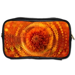 Abstract Dahlia Orange Autumn Toiletries Bag (one Side) by Wegoenart