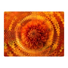 Abstract Dahlia Orange Autumn Double Sided Flano Blanket (mini)  by Wegoenart