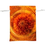 Abstract Dahlia Orange Autumn  Lightweight Drawstring Pouch (XL) Front