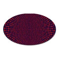 Binary Code Binary Binary System Oval Magnet by Wegoenart