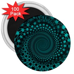 Spiral Abstract Pattern Background 3  Magnets (100 Pack) by Wegoenart