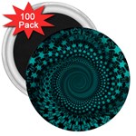 Spiral Abstract Pattern Background 3  Magnets (100 pack) Front