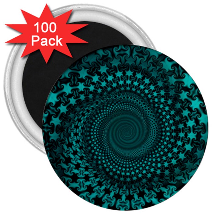 Spiral Abstract Pattern Background 3  Magnets (100 pack)