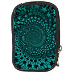 Spiral Abstract Pattern Background Compact Camera Leather Case by Wegoenart