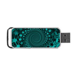 Spiral Abstract Pattern Background Portable Usb Flash (two Sides) by Wegoenart