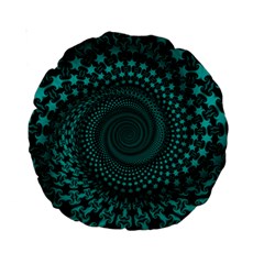 Spiral Abstract Pattern Background Standard 15  Premium Round Cushions by Wegoenart