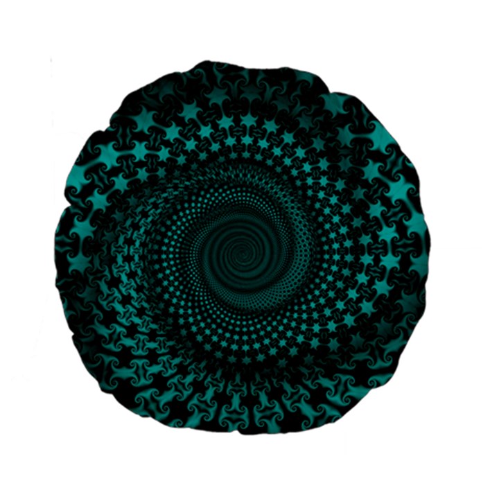 Spiral Abstract Pattern Background Standard 15  Premium Round Cushions