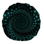 Spiral Abstract Pattern Background Large 18  Premium Round Cushions Back