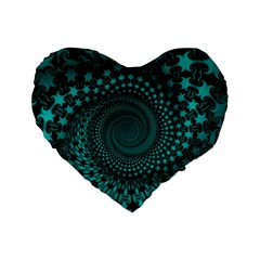 Spiral Abstract Pattern Background Standard 16  Premium Heart Shape Cushions by Wegoenart