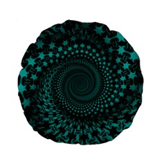 Spiral Abstract Pattern Background Standard 15  Premium Flano Round Cushions by Wegoenart