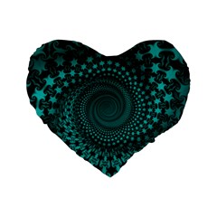 Spiral Abstract Pattern Background Standard 16  Premium Flano Heart Shape Cushions by Wegoenart