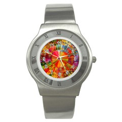 Kaleidoscope Mandala Color Stainless Steel Watch by Wegoenart