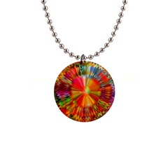 Kaleidoscope Mandala Color 1  Button Necklace by Wegoenart