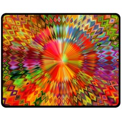 Kaleidoscope Mandala Color Double Sided Fleece Blanket (medium) 