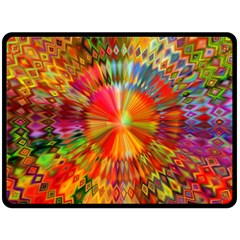 Kaleidoscope Mandala Color Double Sided Fleece Blanket (large) 