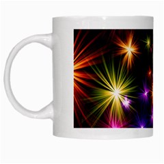 Star Colorful Christmas Abstract White Mugs