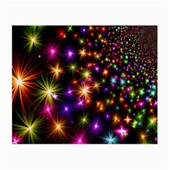 Star Colorful Christmas Abstract Small Glasses Cloth (2 Sides) by Wegoenart