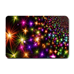 Star Colorful Christmas Abstract Small Doormat  by Wegoenart