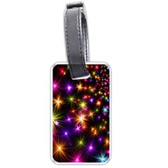 Star Colorful Christmas Abstract Luggage Tag (one Side) by Wegoenart