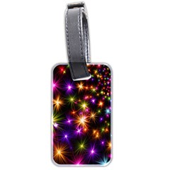 Star Colorful Christmas Abstract Luggage Tag (two Sides) by Wegoenart