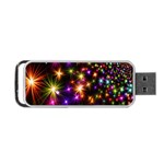 Star Colorful Christmas Abstract Portable USB Flash (One Side) Front