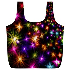 Star Colorful Christmas Abstract Full Print Recycle Bag (xl)