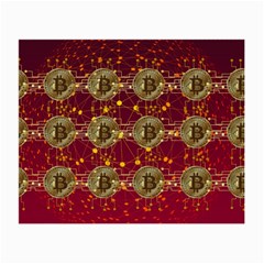 Block Chain Network Bitcoin Data Small Glasses Cloth by Wegoenart