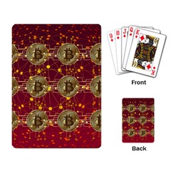 Block Chain Network Bitcoin Data Playing Cards Single Design (rectangle) by Wegoenart