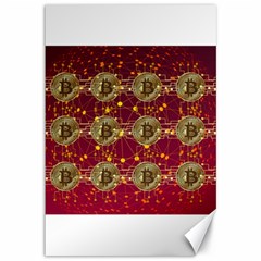 Block Chain Network Bitcoin Data Canvas 12  X 18 