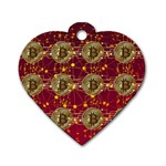 Block Chain Network Bitcoin Data Dog Tag Heart (One Side) Front