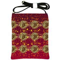 Block Chain Network Bitcoin Data Shoulder Sling Bag by Wegoenart