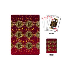 Block Chain Network Bitcoin Data Playing Cards Single Design (mini) by Wegoenart