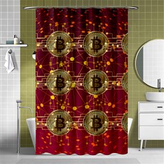 Block Chain Network Bitcoin Data Shower Curtain 48  X 72  (small)  by Wegoenart