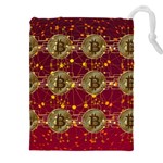 Block Chain Network Bitcoin Data Drawstring Pouch (5XL) Front