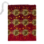 Block Chain Network Bitcoin Data Drawstring Pouch (5XL) Back