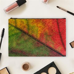 Fall Foliage Color Leaf Veins Cosmetic Bag (large) by Wegoenart